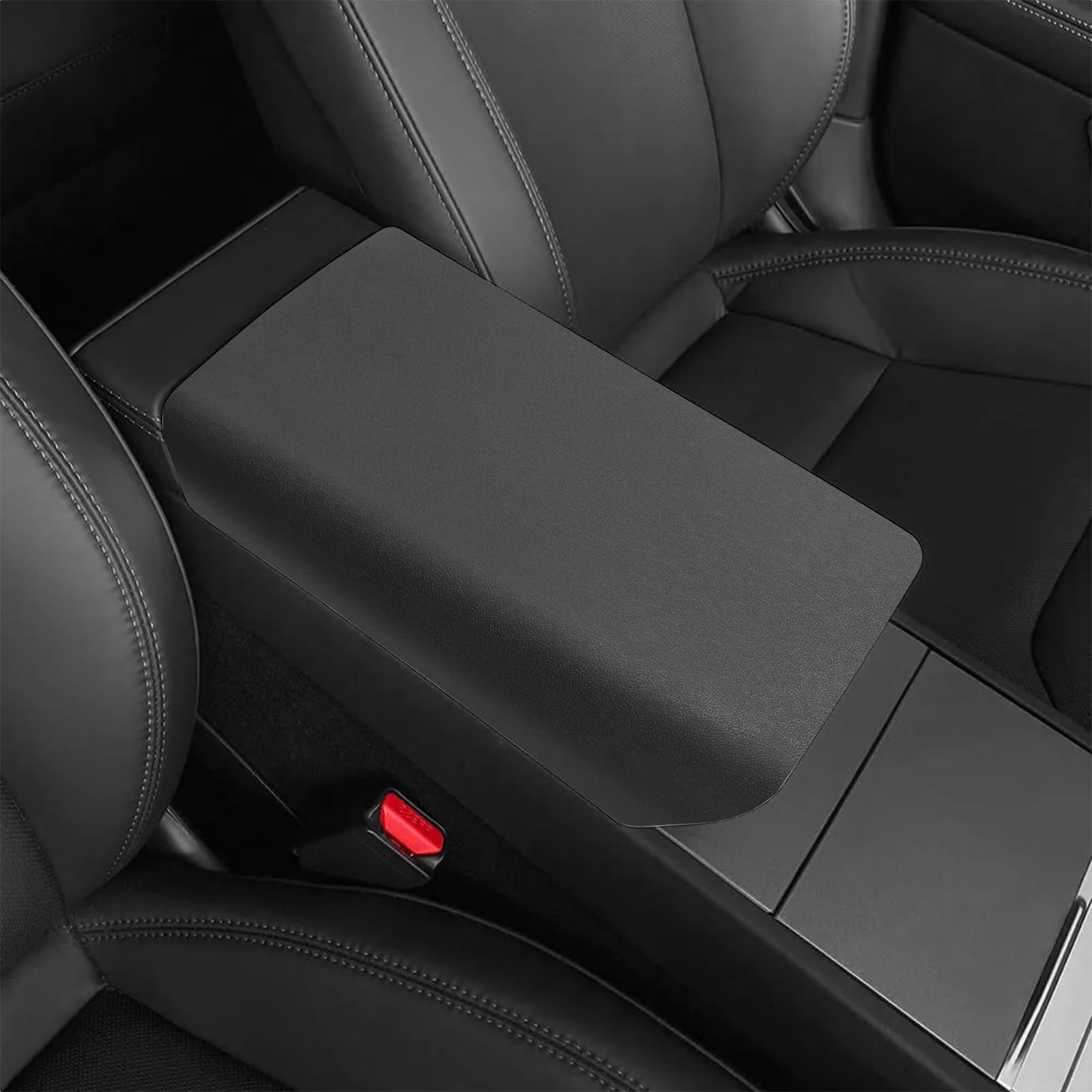 Photo 1 of VG MOTO Center Console Cover for Tesla Model Y 2025 2026 Juniper & Model 3 Highland 2024–2026, Non-Slip Armrest Cover, Premium Armrest Protector, Black