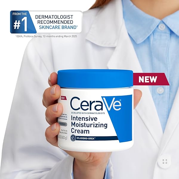 CERAVE INTENSIVE MOISTURIZING CREAM, BODY MOISTURIZER WITH SHEA BUTTER, 72H HYDRATION + SKIN BARRIER REPAIR, FRAGRANCE-FREE BODY LOTION FOR EXTREMELY DRY SKIN, 19OZ