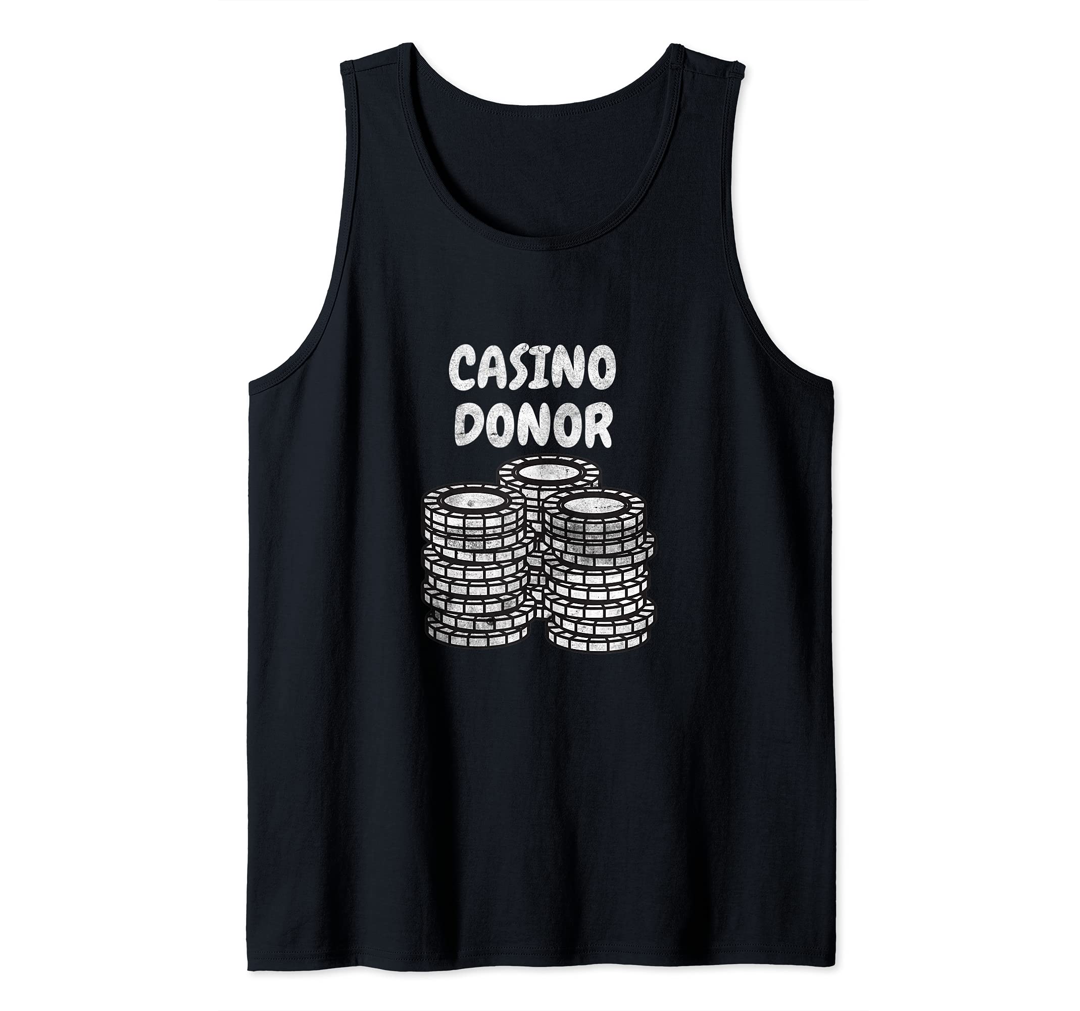 Mens Casino Donor Design Poker Player Funny Tank Top