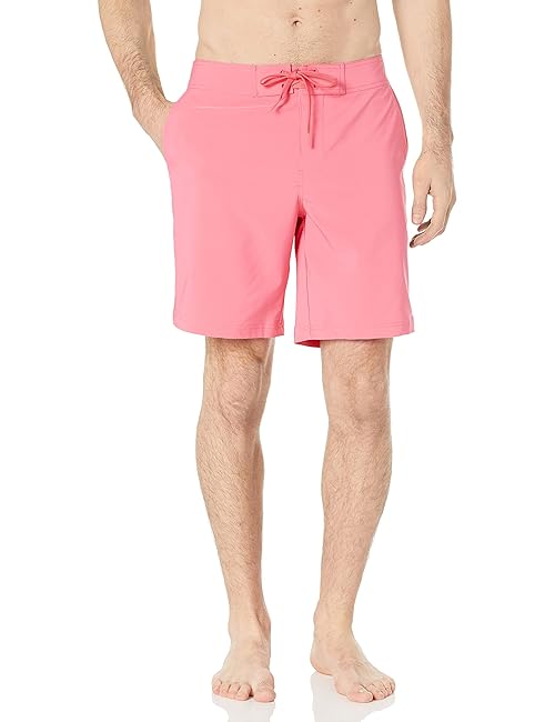 Amazon Essentials Men's Board Shorts, Hot Pink, Large