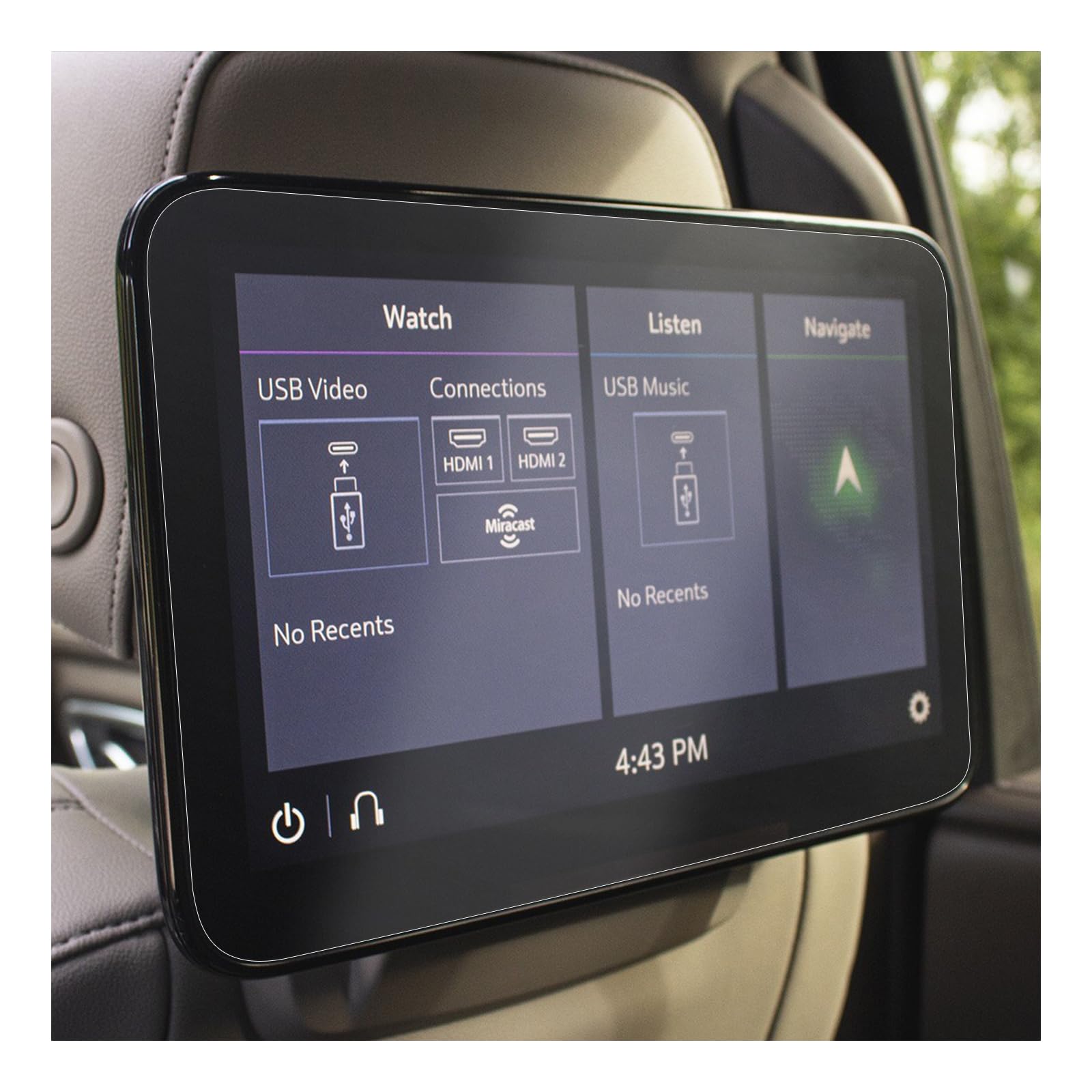 Photo 1 of (2-Pack) BSTW for Chevy Dual 12.6-inch Rear-Seat Media System Screen Protector for 2021-2025 GMC Yukon Chevrolet Tahoe/Suburban 12.6" LCD Display in Rear Entertainment TV Accessories Anti-Glare Tempered Glass Protective Film (Dual 12.6-In Matte)