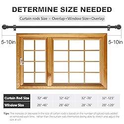 Authandis Black Curtain Rods for Bedroom with