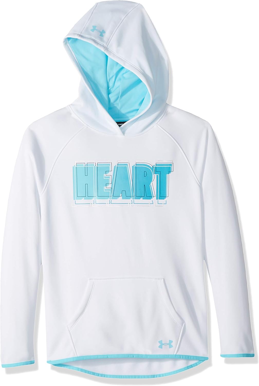 Under Armour Girls Armourfleece Hoody Heart Verbiage: Clothing