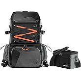 K&F CONCEPT Camera Bag EVA Waterproof 2 in 1Camera Backpack Shoulder Bag 32L Large Capacity with Rain Cover Storage for 15.6" Laptop for Photography