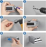Minicoco Shower Head Holder 360° Adjustable Handheld Shower Bracket Silver Wall view 7