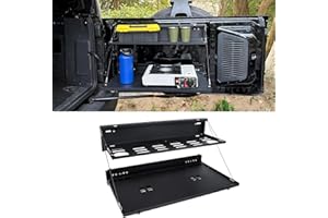 MAIKER OFF ROAD MAIKER 2-Tier Tailgate Table Compatible with Ford Bronco, Foldable Cargo Shelf Storage Shelf for Ford Bronco Accessories 2021-2025 4 Doors (Not fit for Bronco Sport)