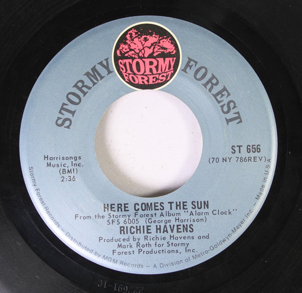 Richie Havens Richie Havens 45 RPM Here Comes the Sun / Younger men