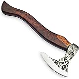 Axe - Custom Handmade Stainless Steel Viking Axe Gorgeous - Solid Wood Handle - Ax - 9899