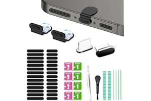 POHGELAN for Type C USB Dust Plug, Phone Speaker Cover,with Phone Cleaning Kit Tool Cleaning Putty/Tweezers/Brushes/Wet and Dry Cleaning Wipe/Storage Box/Foam swabs