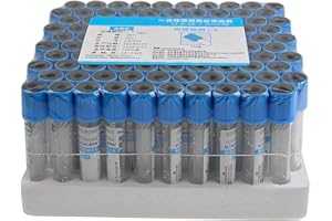 TYQILIN Veterinary Lab Vacuum Blood Collection Coagulation Tubes Buffered Sodium Blood Collection Tube Pet Supplies, 2ml Blue 100pcs