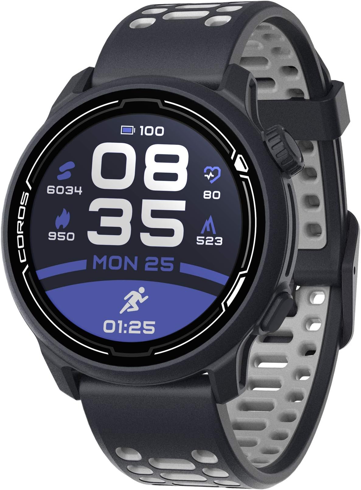 COROS PACE 2 Premium GPS Sport Watch with Nylon or Silicone Band, Heart Rate Monitor, 30h Full GPS Battery, Barometer, ANT+ & BLE Connections, Strava, Stryd & Training Peaks