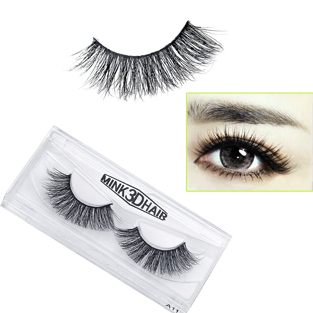 3D False Eyelashes Handmade False Lashes 1 Pair Package