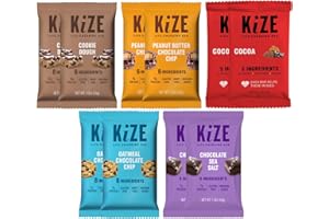 KiZE Energy Bar, Chocolate Lovers Variety Pack, 4-8 Clean & Simple Real Food Ingredients, 6-10g Protein, Gluten Free, Non-GMO, Soy Free, Mission Based, High Protein Snacks (10 Count)