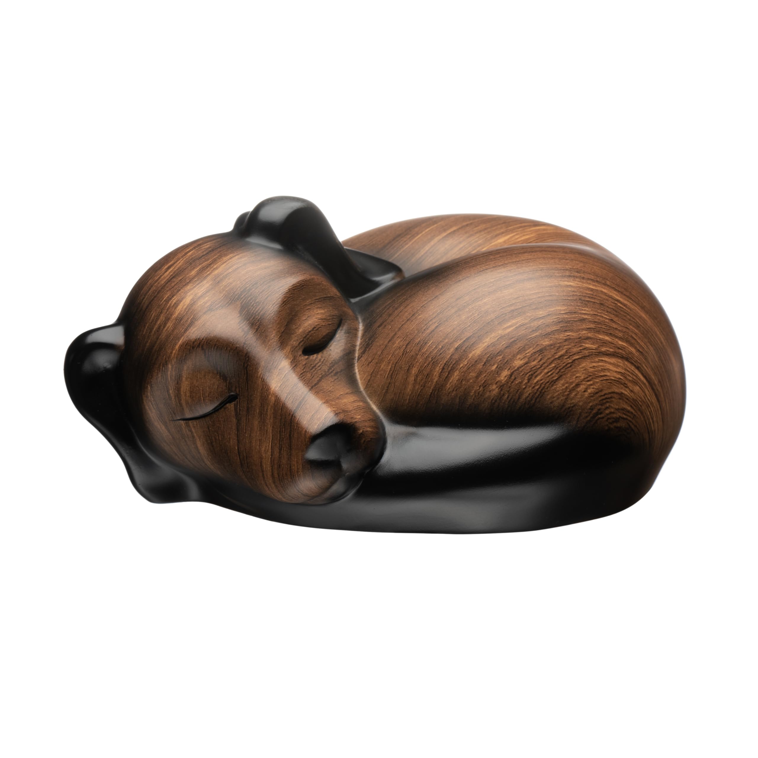 Kriss Art Pet Urns,Sleeping Resin Cremation Dog Urn, Dog Urns for Ashes, Small Animal Urn(Black Walnut)……