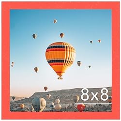 JCJMY 8x8 Picture Frame Red for Wall Hanging or