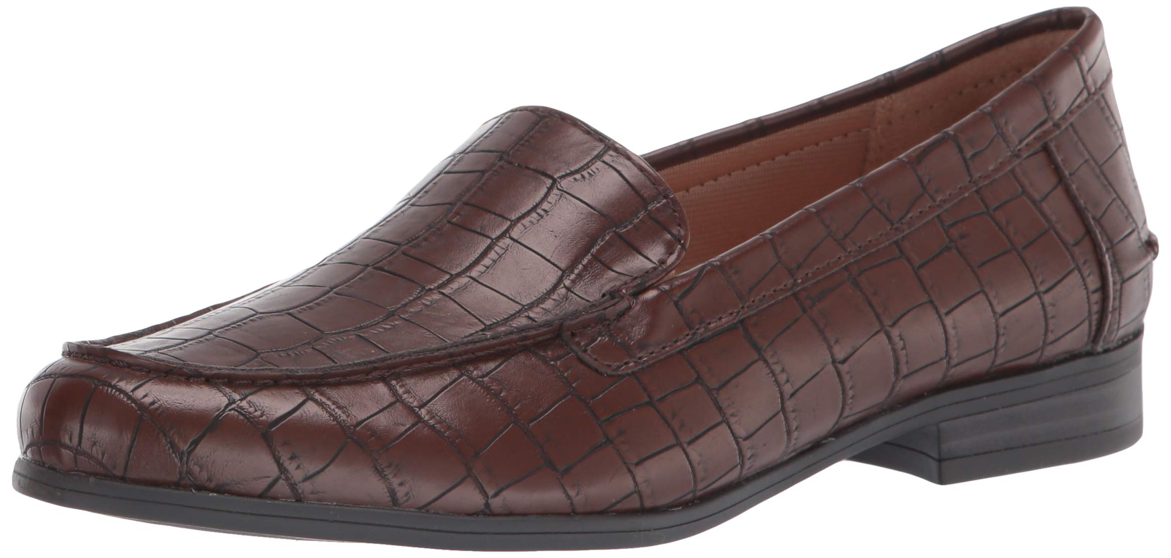 LifeStride Womens Margot Loafer, Brown Croc, 8 US