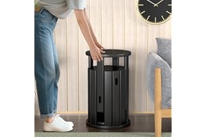 Wooden Stackable Stools Set of 4, 4-in-1 Stacking Stools with footrests, Multifunctional Seats for Home Kitchen Bedroom Dinin