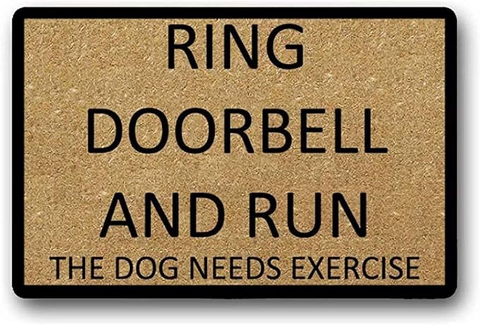 Novelcustom Doormat,Toque El Timbre Y Ejecute El Tapete De Puerta