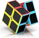 ROXENDA 2x2 Speed Cube Carbon Fiber Sticker ABS Durable Puzzles