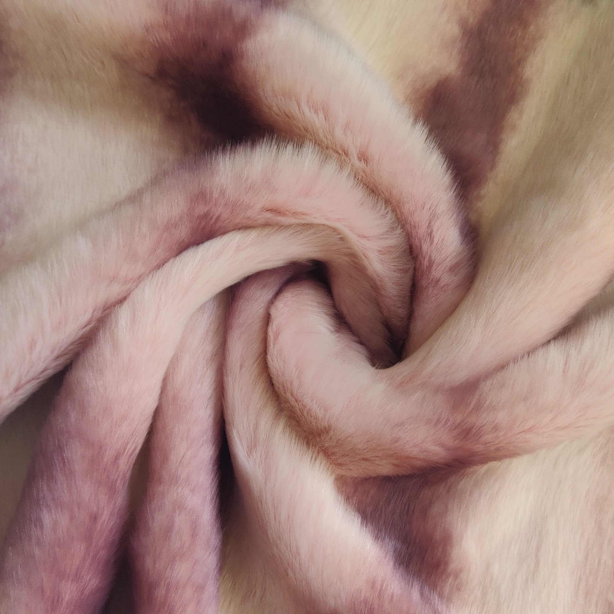 Super Luxury Faux Fur Fabric Material Rhubarb Chinchilla, 1Mtr 150cm x 100cm