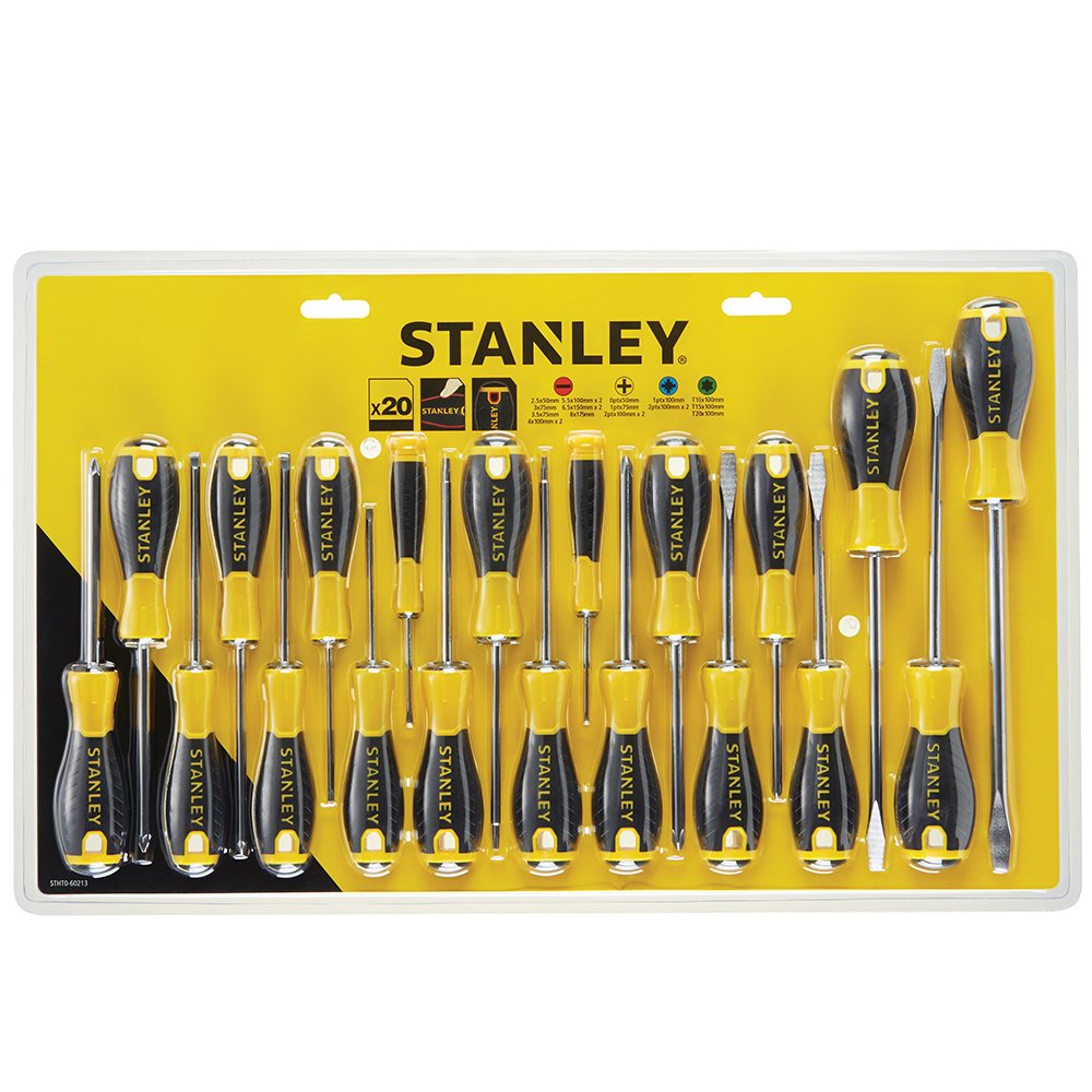 STANLEY STHT0-60213 Essential Screwdriver Set - Yellow (20-Piece)
