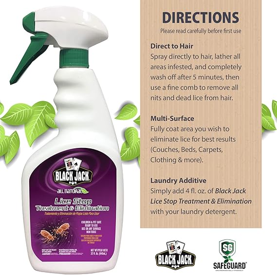 Amazon Com Black Jack All Natural Organic Lice Treatment Spray