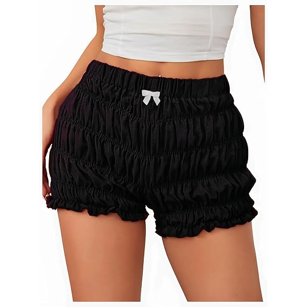 HULIJA Womens Lolita Bloomers Cute Layered Ruffle Shorts