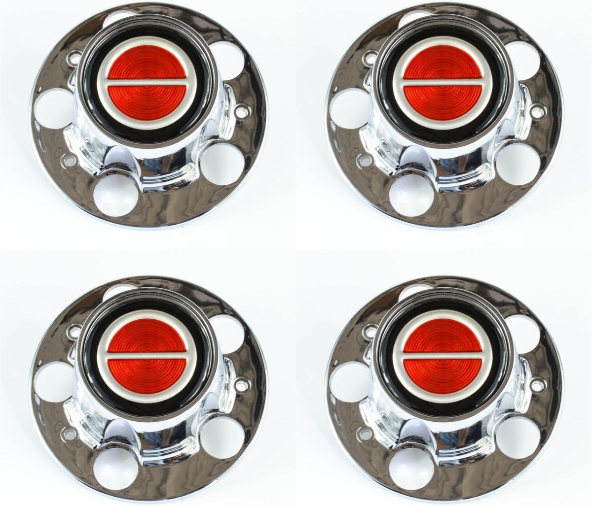 Auto Reflections Chrome Center Caps For 1995-1999 Ford Ranger – Set Of 4, ABS Plastic