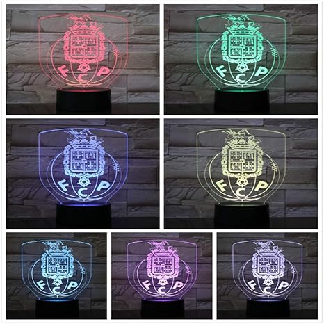 Amazon Com Suuyar Futbol Club Do Porto Led Luz De Noche 3d