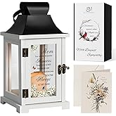 HugMemories Memorial Lantern Bereavement Sympathy Gifts in Memory of Loved One Memorial Gifts for Loss of Mother Remembrance Gifts for Loss of Mom with LED Candle