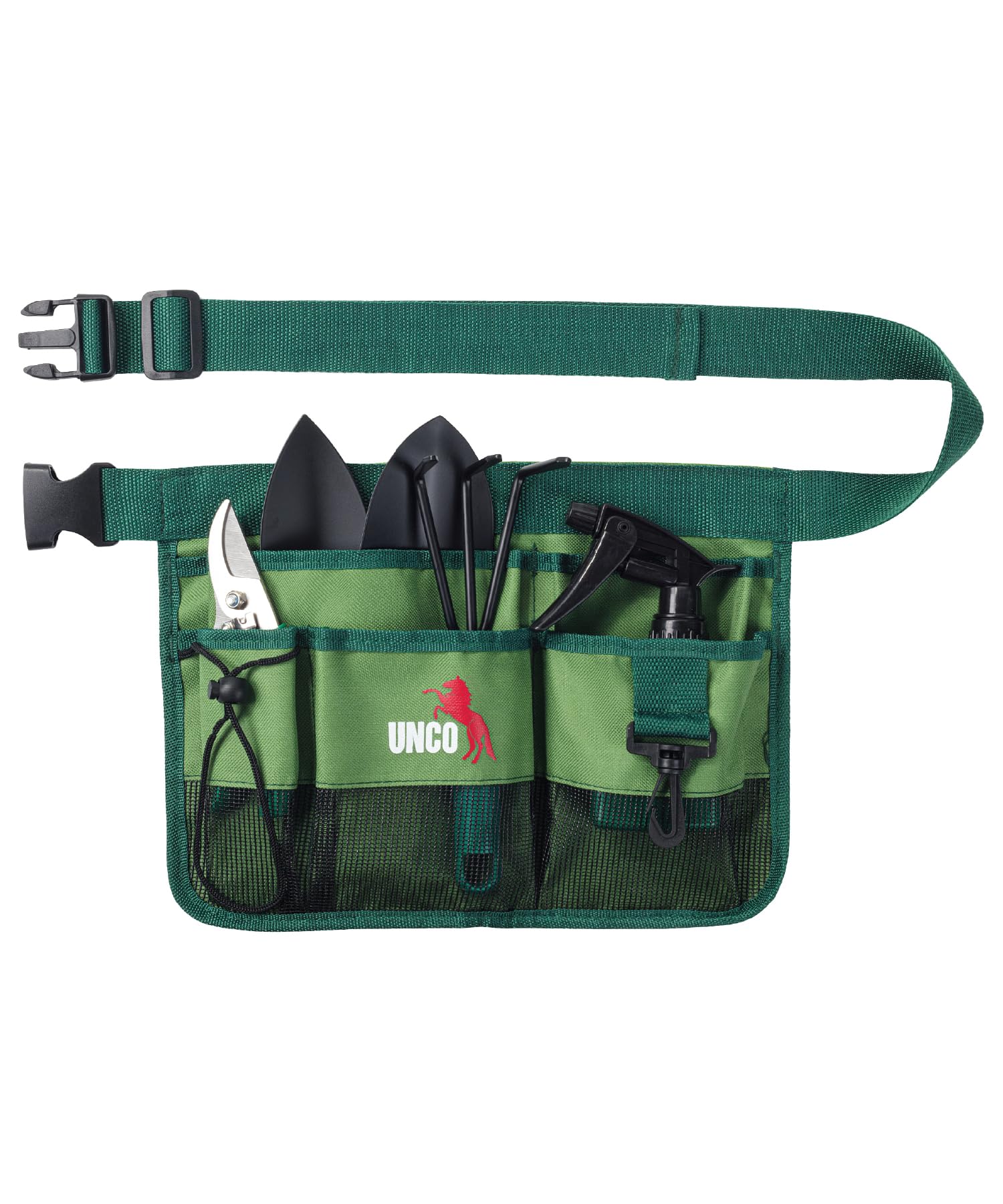 Photo 1 of UNCO- Adjustable Gardening Belt, Green, 7 Pockets, Wear, Cut and Water Resistant, Garden Tool Belt Pouch, Waist Apron with Pockets