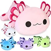 Axolotl Plush Toys, Axolotl Stuffed Animal Mommy with 4 Baby Axolotls | Soft Plush Toy for Girls Boys Ages 0 1 2 3 4 5 6 7 8+ Years, Christmas Birthday Gifts for Baby Toddler Kids, Cuddle Companion