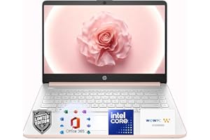 HP Laptop in Pale Rose Gold • 8GB RAM • 1.1TB Storage (128GB SSD + 1TB Cloud) • Intel 4-Core Performance • Windows 11 • Office 365 • Portable Notebook for School & Everyday Use