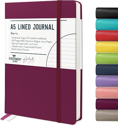 ISLAND A5 Lined Notebook 180 Pages 120gsm Hardcover Journal