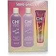 Chi VIbes Squad Gaols Kit | 3 PCS Included | Hair to Slay: Daily Shampoo & Conditioner & Start to Finish Balm to Oil