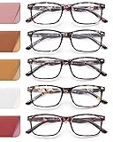JOLISU 5 Pack Reading Glasses for Women, Spring