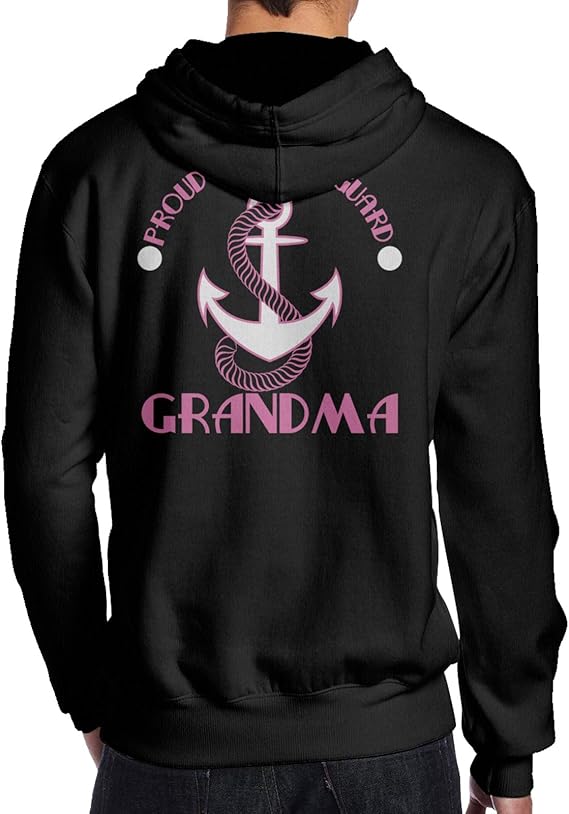 Amazon.com: Proud Coast Guard Grandma No Pocket fleece Hooded Hoody Pullover Hoodie for Mans 