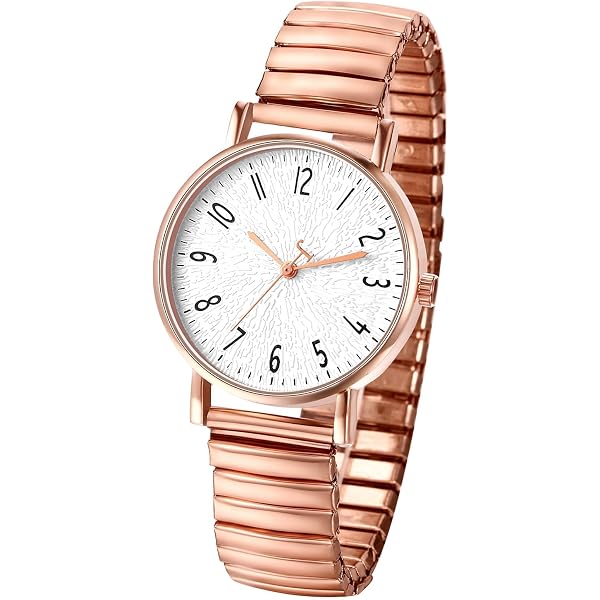 Women\'s Rose Gold Analog Quartz Bling Elastic Stretch Band Octagonal Wrist Watch JewelryWe Womens Octagon Elastic Watch: Iced-Out Rhinestone  main image 4