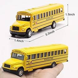 weilaga 5 Pack 5.5" Pull Back Yellow School Bus