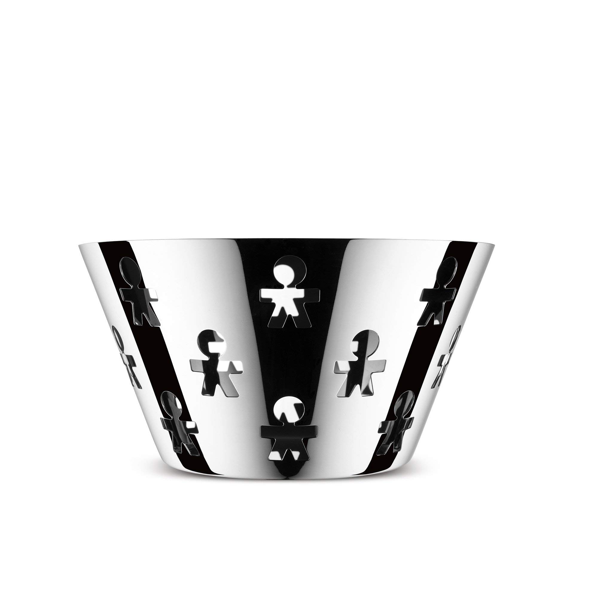 Alessi AKK05 Design Fruit Bowl, Stainless Steel, Polished, 23 cm