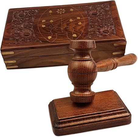 Juego de caja de mazo de madera de primera calidad Tallado a mano - Juego de caja