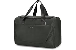 ECOHUB 18x14x8 For Spirit Airlines Personal Item Bag Foldable Travel Duffel Bag Travel Essentials Carry on Luggage Gym bag Weekender Overnight Bags Hospital Bags for Women and Men (Grey)
