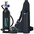 CHIKADIV Mini Scuba Tank, 1L Lung Tank for 12-18 Minute Underwater Breathing for Snorkeling & Scuba Diving Tank for Exploration Emergency