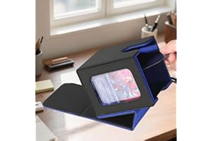 2-Pack Card Deck Box for Trading Cards, Commander Display, Strong Leather Magnetic Card Storage Box for TCG CCG, Fits 120+ Si
