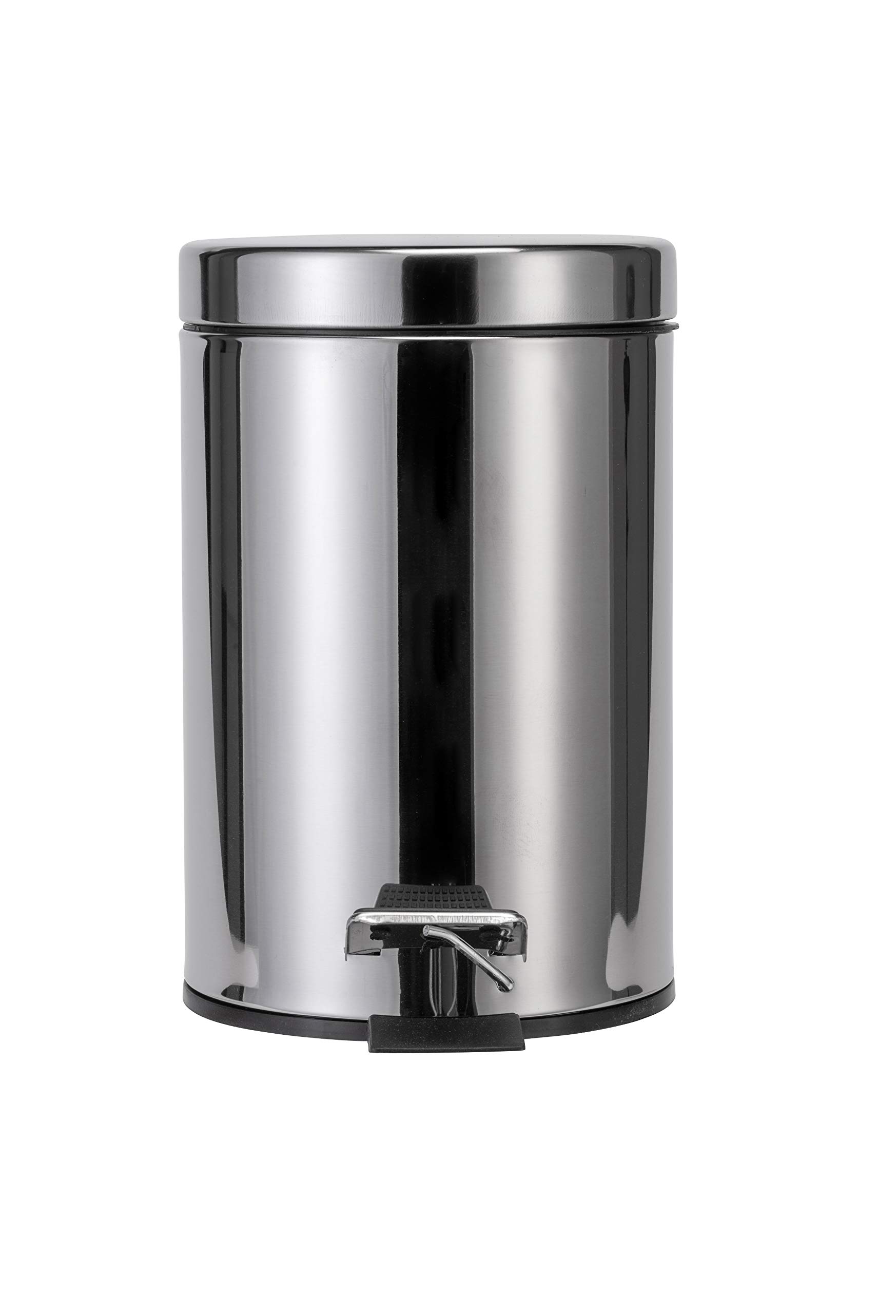 Croydex 3 Litre Chrome Pedal Bin with Soft Close