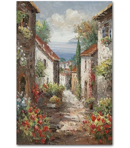 Amazon.com: CanvasWis Tuscany Door Printed Canvas Wall Art Perfect