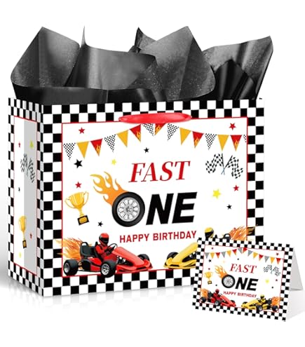 Fast One Birthday Custom Chip Bags, Boy First Race Car Birthday Decorations & Custom Party Favors (Printable - View #7