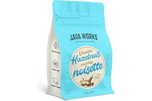 Java Works Coffee - Vanilla Hazelnut Flavoured Coffee | 340 grams | Medium Roast | Whole Bean