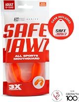 SAFEJAWZ Slim Fit Mouth Guard Junior Orange with Case view 6