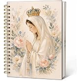 CalmVerve Virgin Mary Notebook Journal for Women, Catholic Gifts for Women | Catholic Prayer Journal, Blessed Mother Marian Faith Gift for Girls, Hardcover Spiral Notebook 5.5x8.3 Inch